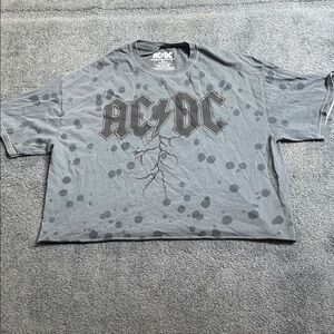 AC/DC Charcoal Splatter Tee